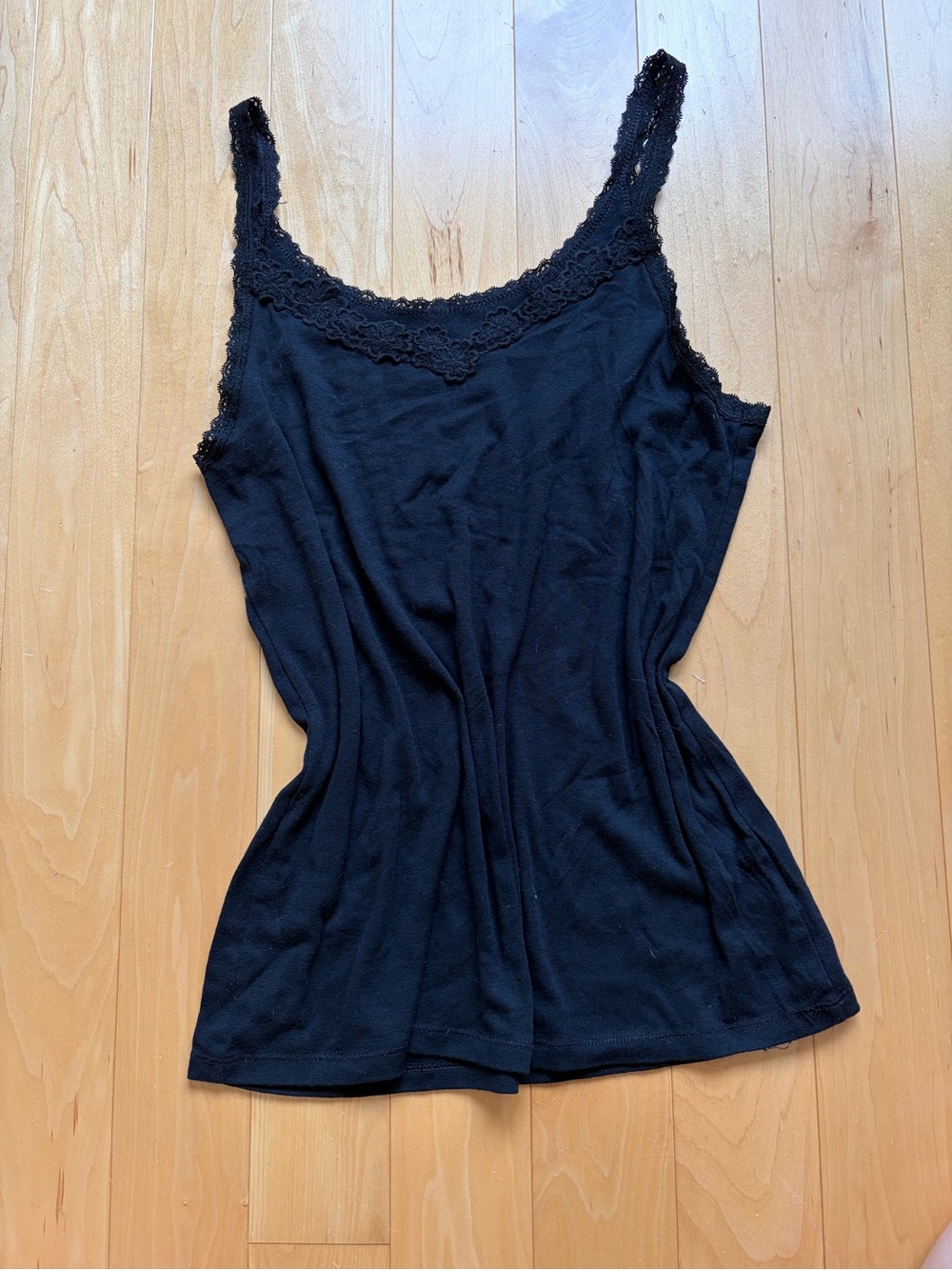 Mossimo Supply Co. Black Lace Trim Tank Top